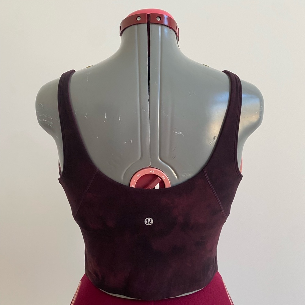 lululemon athletica purple & burgundy tie-dye sports bra - Picture 4 of 5